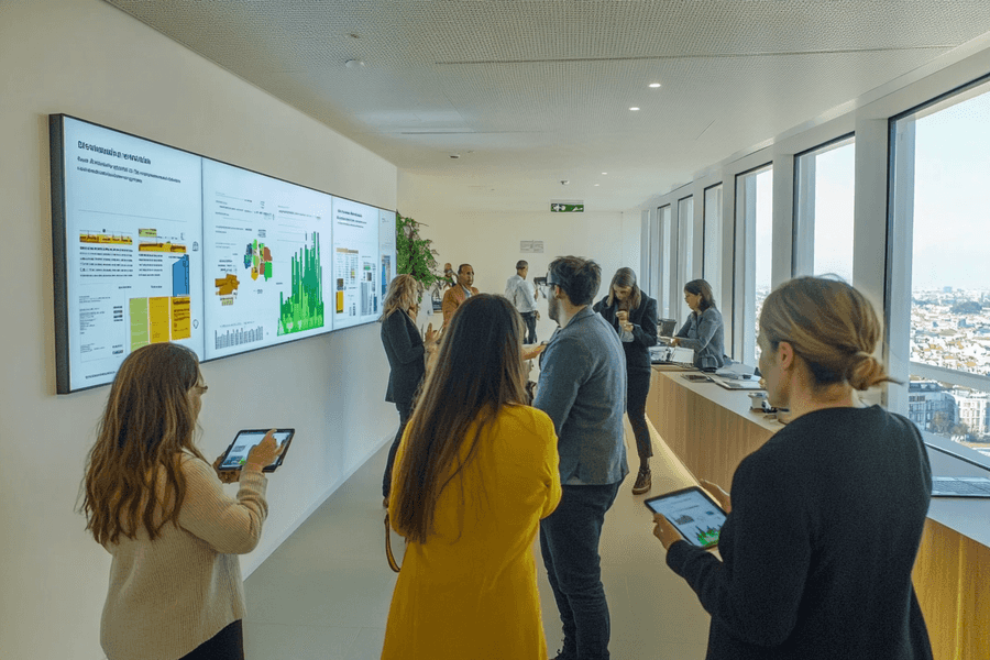 Un grupo promueve soluciones innovadoras en empresas públicas para afrontar el cambio climático mediante energías renovables y eficiencia energética.