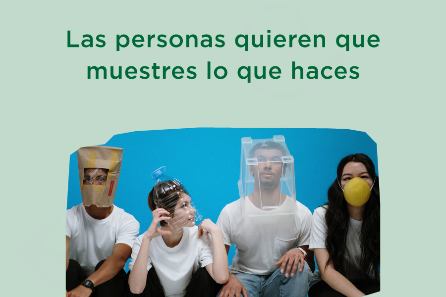 PORTADA: Las personas quieren que muestras lo que haces. Personas jóvenes con mascarillas, bolsas; expectantes.