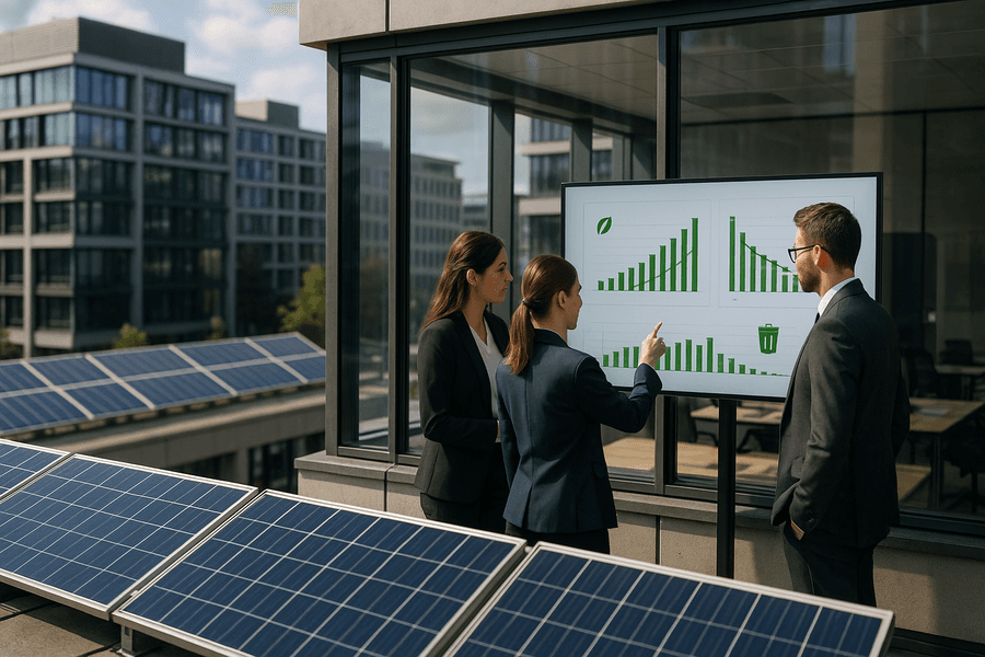 Las empresas abrazan la sostenibilidad para reducir su impacto ambiental y prosperar. Adoptan energías renovables y optimizan recursos, beneficiando al planeta y sus finanzas.