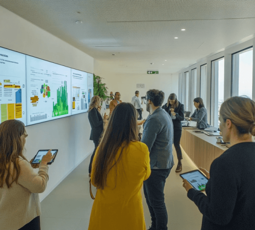 Un grupo promueve soluciones innovadoras en empresas públicas para afrontar el cambio climático mediante energías renovables y eficiencia energética.